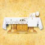 Embroidered tablecloth "Nativity Scene" - embroidered on three sides