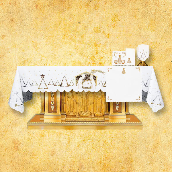 Embroidered tablecloth "Nativity Scene" - embroidered on three sides