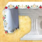 Embroidered tablecloth "Roses" embroidered on three sides