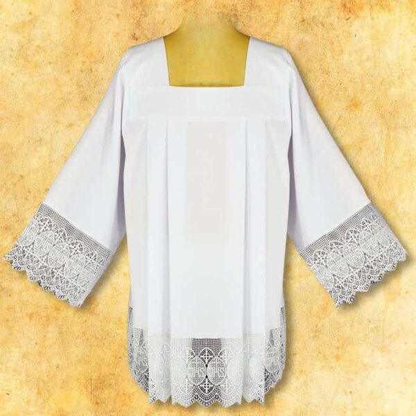 Surplice with guipure "IHS"