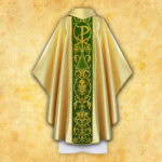 Chasuble with embroidered plush belt "Lamb"