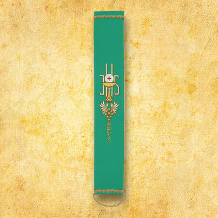  Green embroidered bell holder