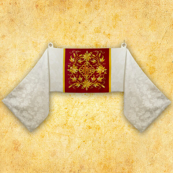 121_5_25 Embroidered shoulder veil "Classico Bianco"