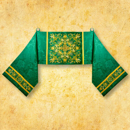 Embroidered shoulder veil "Massimo-Verde"