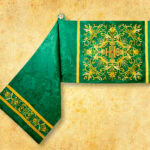 Embroidered shoulder veil "Massimo-Verde"