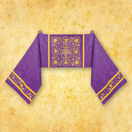 Embroidered shoulder veil "Massimo-Viola"