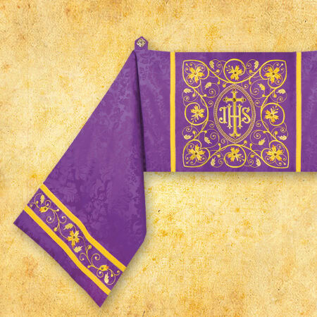 Embroidered shoulder veil "Massimo-Viola"