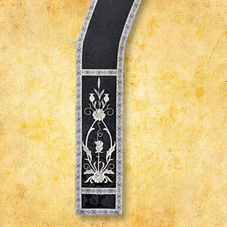 Embroidered deacon's stole "Massimo-Nero"
