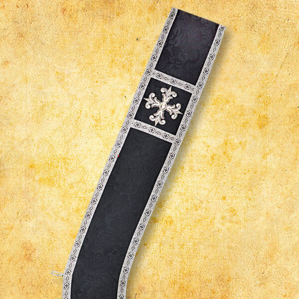 Embroidered deacon's stole "Massimo-Nero"