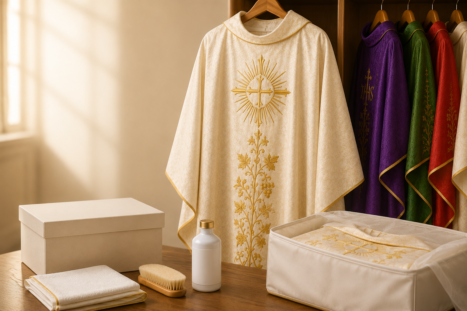 HOW TO CARE FOR LITURGICAL GARMENTS? STORAGE, CLEANING, AND MAINTENANCE