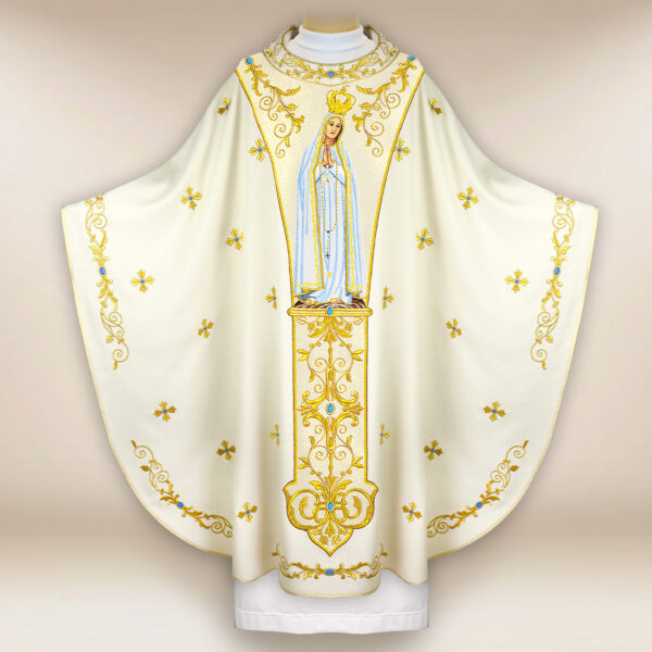 Embroidered chasuble "Our Lady of Fatima"