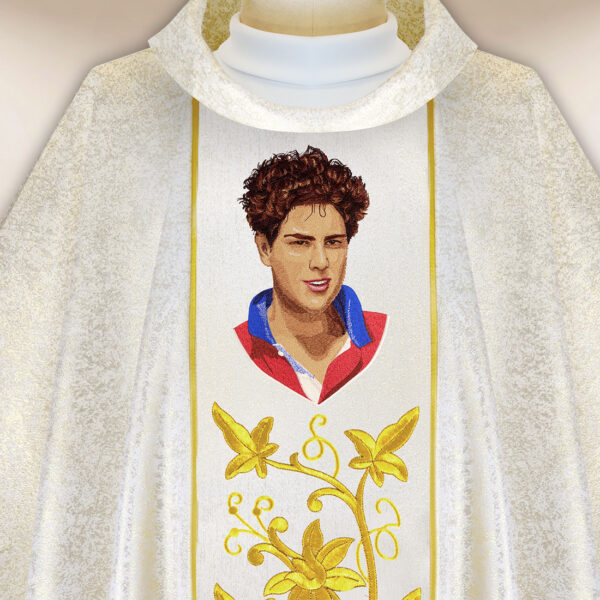 Chasuble with embroidered image "St. Charles Acutis" - Image 2
