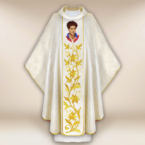 Chasuble with embroidered image "St. Charles Acutis"