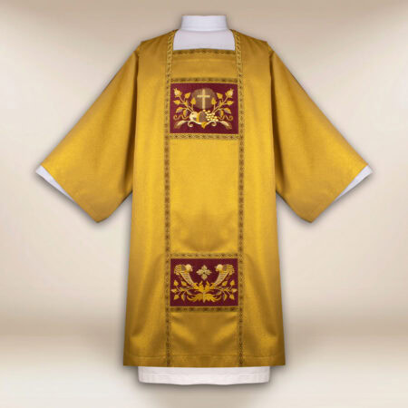 Embroidered dalmatic "Heart of Jesus and Mary"