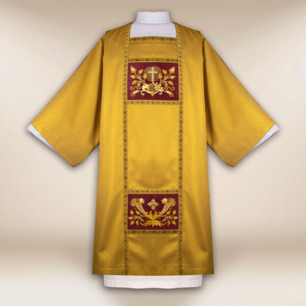 Embroidered dalmatic "Heart of Jesus and Mary"