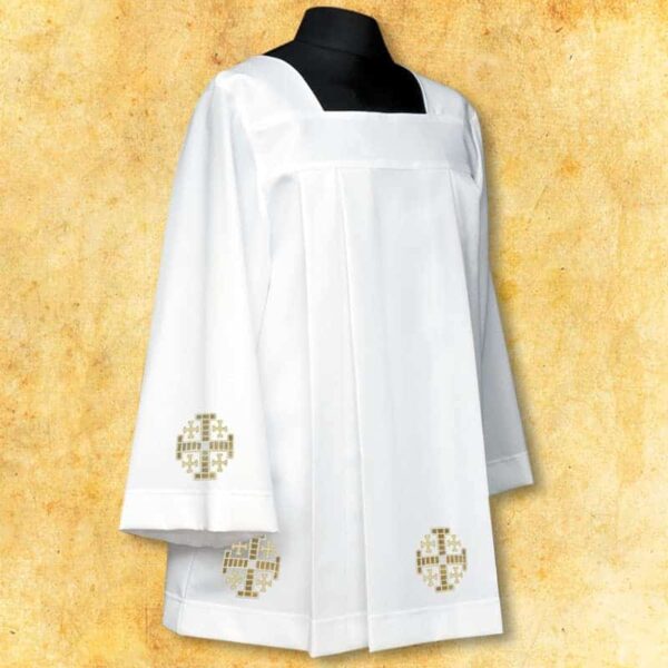 Embroidered surplice "Jerusalem Crosses" gold 188 cm