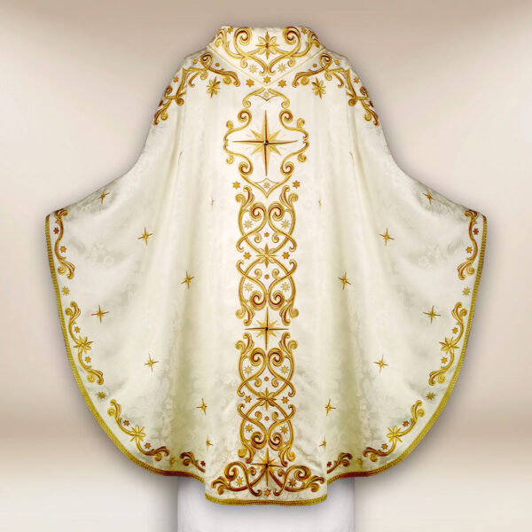 Embroidered chasuble "Sacro Natale" - Image 3