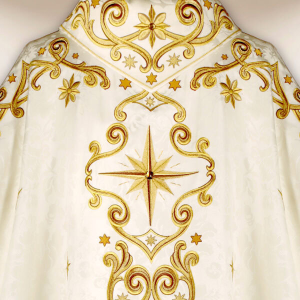 Embroidered chasuble "Sacro Natale" - Image 4