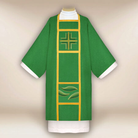 Embroidered dalmatic "Ombre Colorate" green