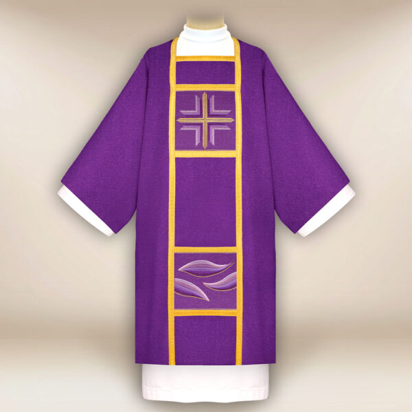 Embroidered dalmatic "Ombre Colorate" purple