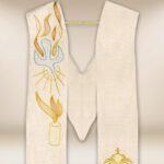 Embroidered liturgical stole for baptism
