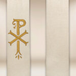 Stuła haftowana ecru