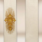 Stuła haftowana ecru