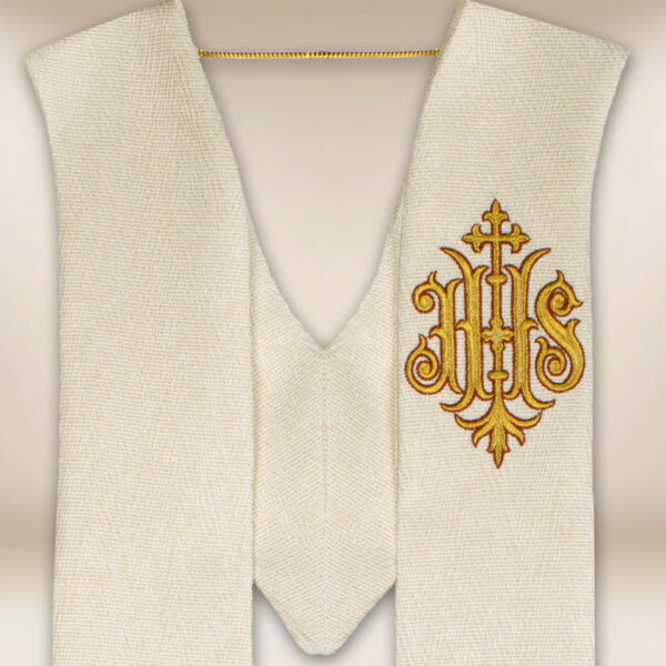 Ecru embroidered stole - Image 2