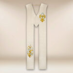 Stuła haftowana ecru Maryjna