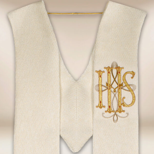 Ecru embroidered stole - Image 2