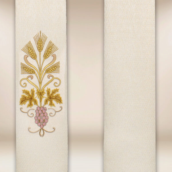 Ecru embroidered stole - Image 3