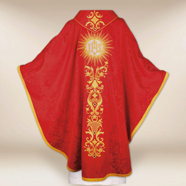 Embroidered chasuble "Ignis Sanctus Ihs" - Image 2