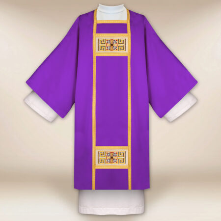 Embroidered dalmatic "Paradiso" purple