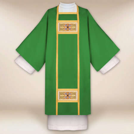 Embroidered dalmatic "Paradiso" green
