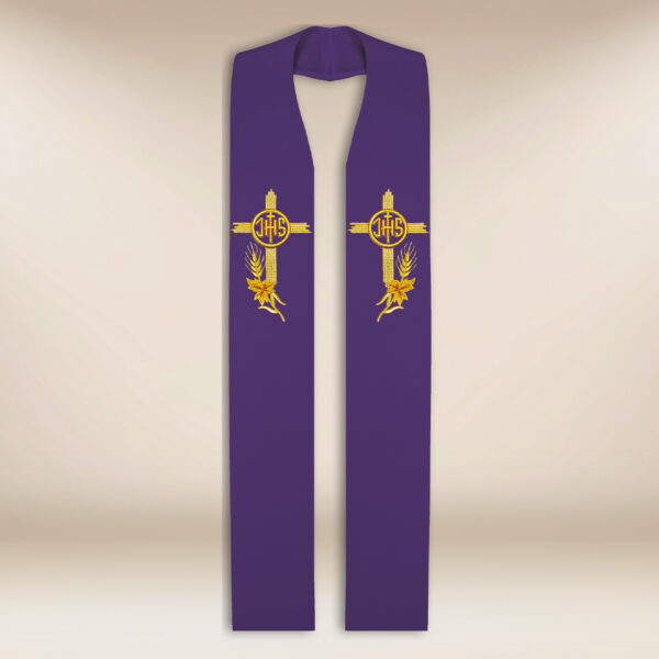 Embroidered stole "IHS"