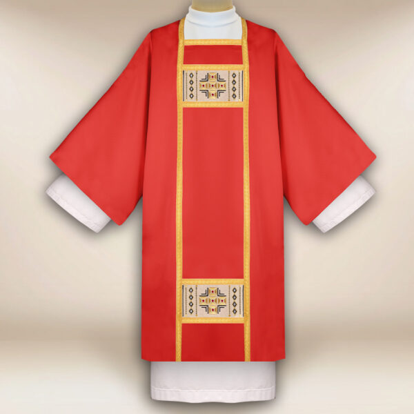 Embroidered dalmatic "Oratorio" red