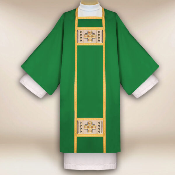 Embroidered dalmatic "Oratorio" green