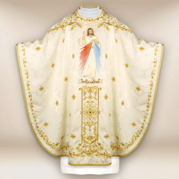 Embroidered chasuble "Merciful Jesus"