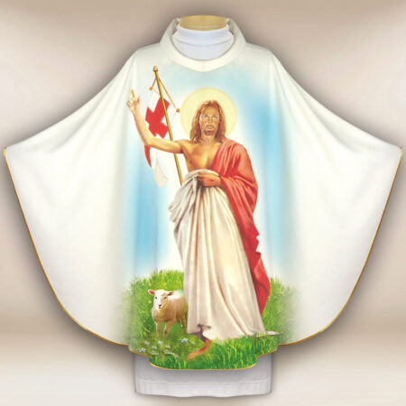 Chasuble with photographic image "Risen Jesus"