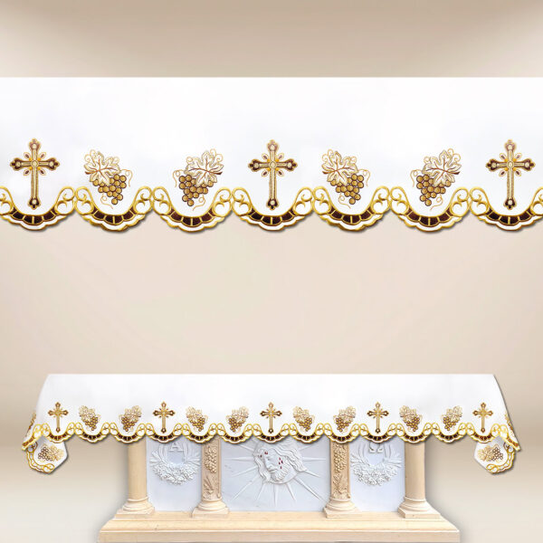 Embroidered tablecloth "Golden Grape" - any size