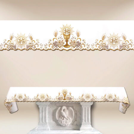 Embroidered tablecloth "Golden Chalice" (length up to 650 cm)