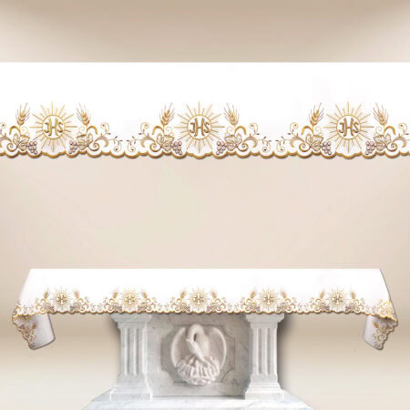 Embroidered tablecloth "Golden Chalice" - any size