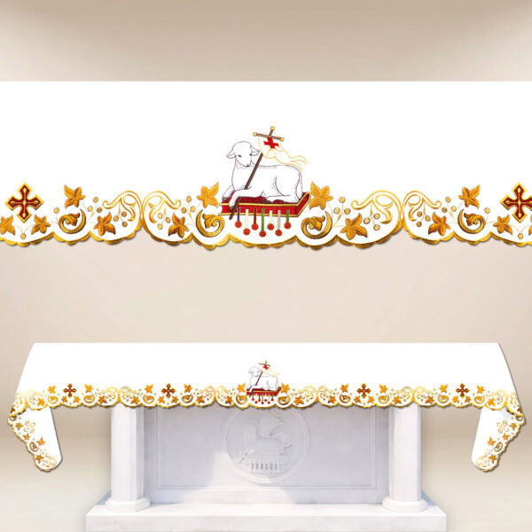 Embroidered tablecloth "Lamb of God" (length up to 520 cm)