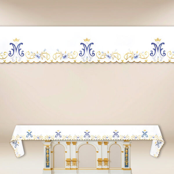 Embroidered tablecloth "Flower of Mary" in any size
