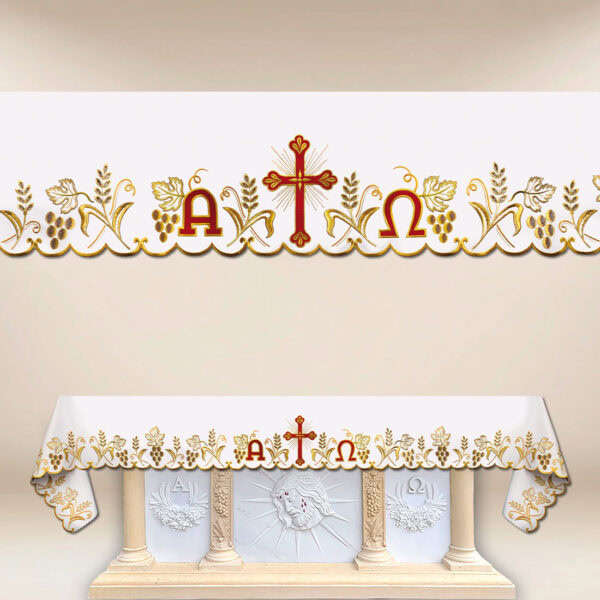 Embroidered tablecloth "Alfa D'Oro" (length up to 650 cm)