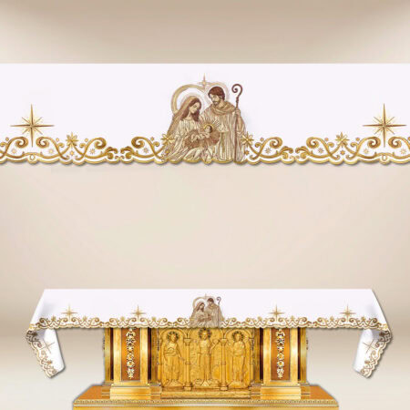 Sacro Natale embroidered tablecloth (length up to 650 cm)