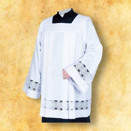Liturgical surplice with guipure lace 176 cm