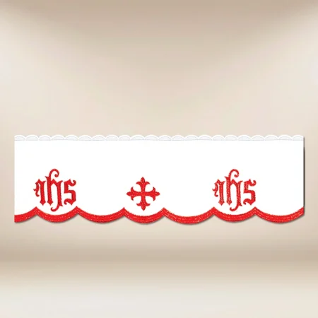 Embroidered Lace "Cathedral" Red