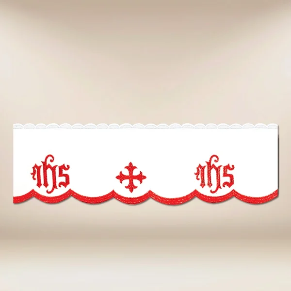 Embroidered Lace "Cathedral" Red