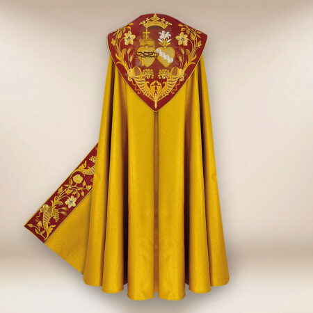 Embroidered cope "Heart of Jesus and Mary"